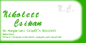 nikolett csipan business card